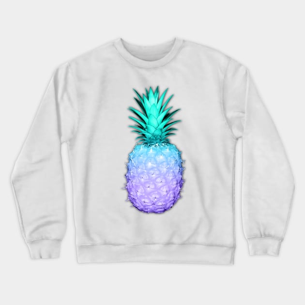 teal purple pineapple Crewneck Sweatshirt by CumulusFactory